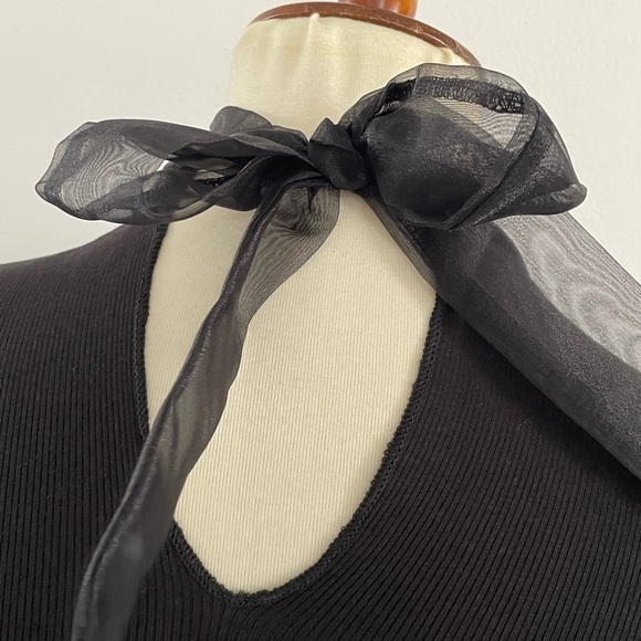 tinywillow Black Top with Sheer Sleeves XS - Picture 5 of 9